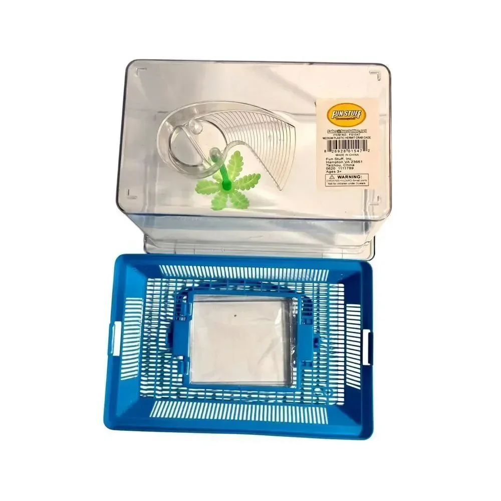 Portable Aquatic/Terrarium Tank, Plastic Carrier Cage with Lid and Handle NWT